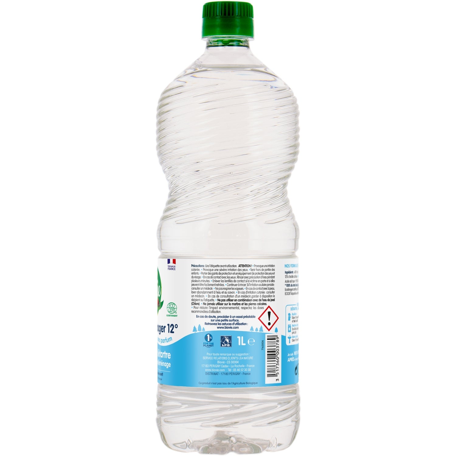Vinaigre ménager Multi-Usage 12° Sans Parfum Ecocert BIOVIE 