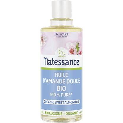 Baby Body Oil for Dry and Sensitive Skin Nourishing Softening Organic Sweet Almond LEA NATURE