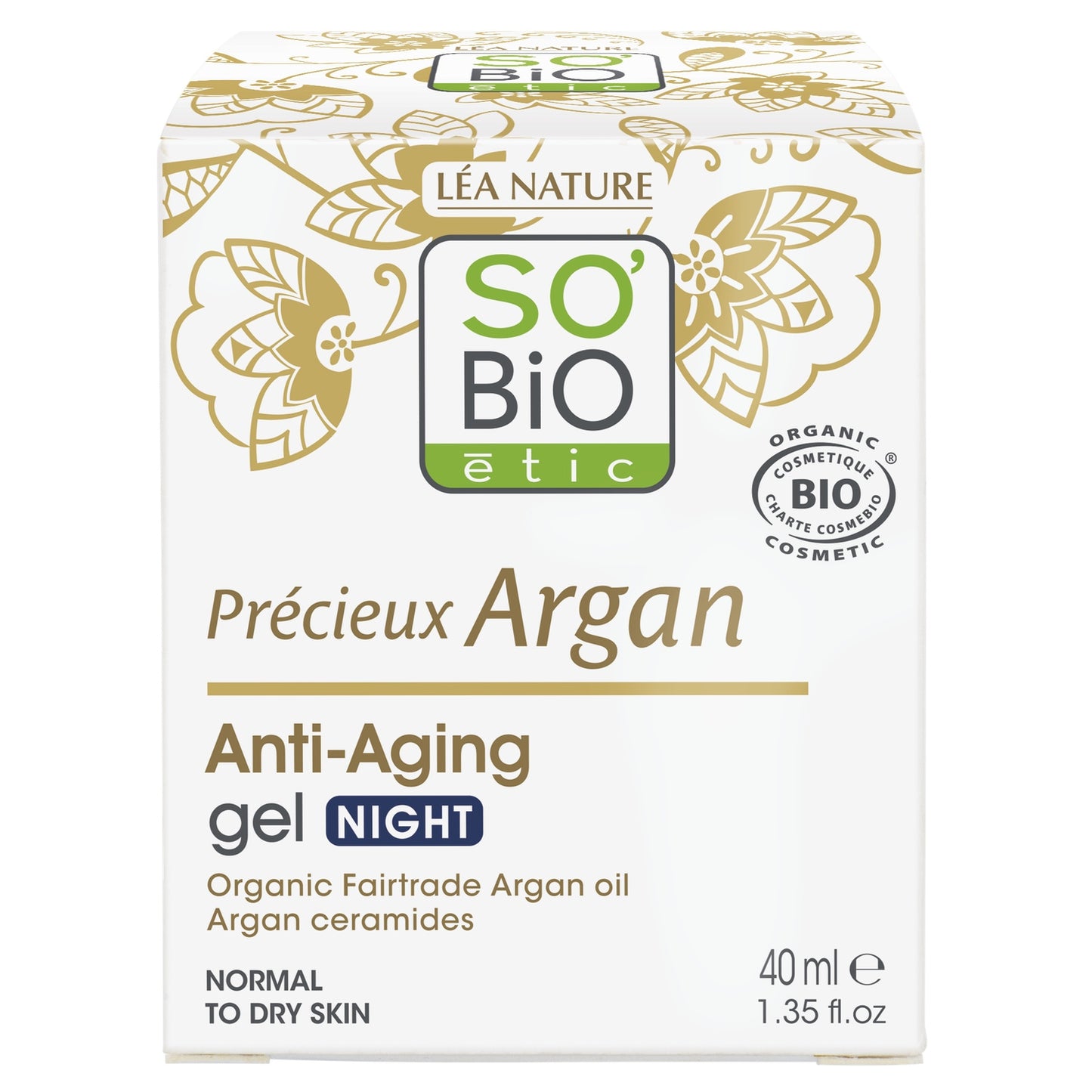 Anti-Aging-Nachtgeleecreme Kostbares Bio-Argan SO'BIO ETIC
