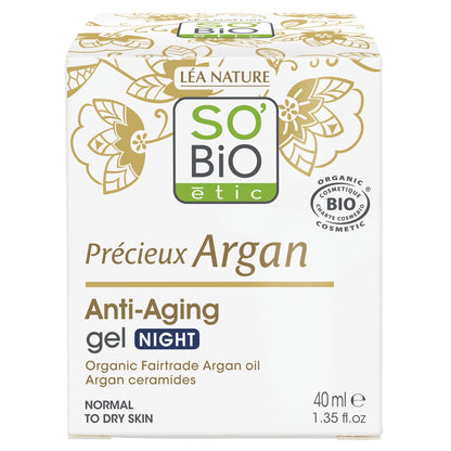 Anti-Aging-Nachtgeleecreme Kostbares Bio-Argan SO'BIO ETIC