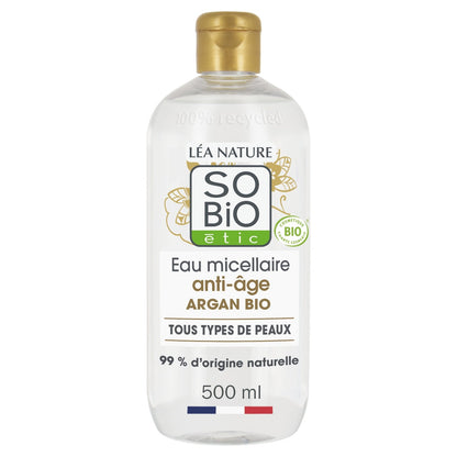 Anti-Aging-Mizellenwasser mit Argan und organischer Hyaluronsäure SO'BIO ETIC