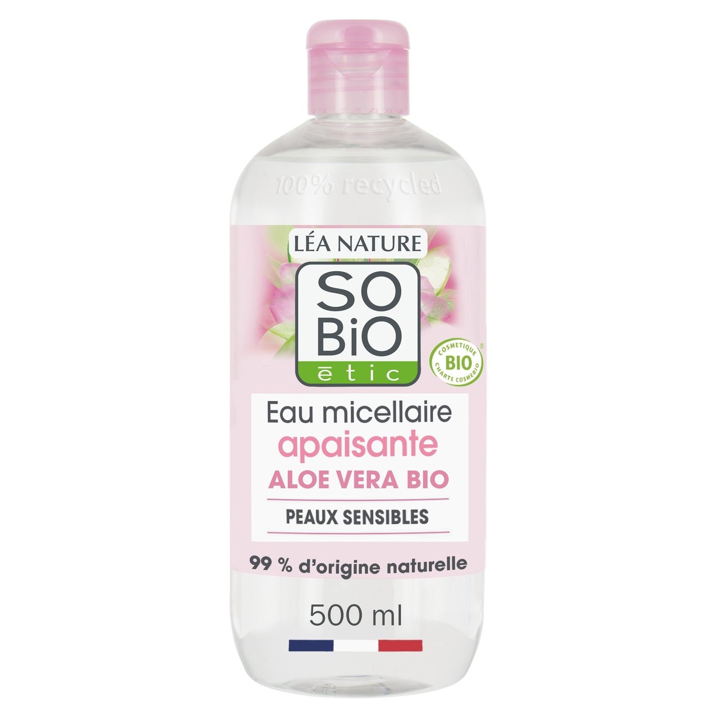Beruhigendes Mizellenwasser mit Aloe Vera Saft und Bio-Rose SO'BIO ETIC