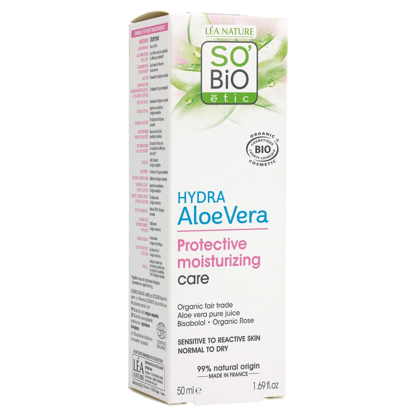SO BIO ETIC 5 in 1 Dermo-Defense Feuchtigkeitsspendende Gesichtscreme mit Bio-Aloe Vera