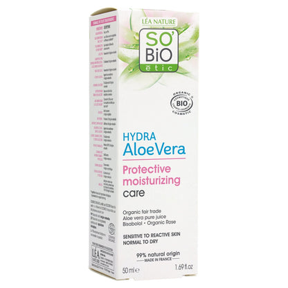 SO BIO ETIC 5 in 1 Dermo-Defense Feuchtigkeitsspendende Gesichtscreme mit Bio-Aloe Vera