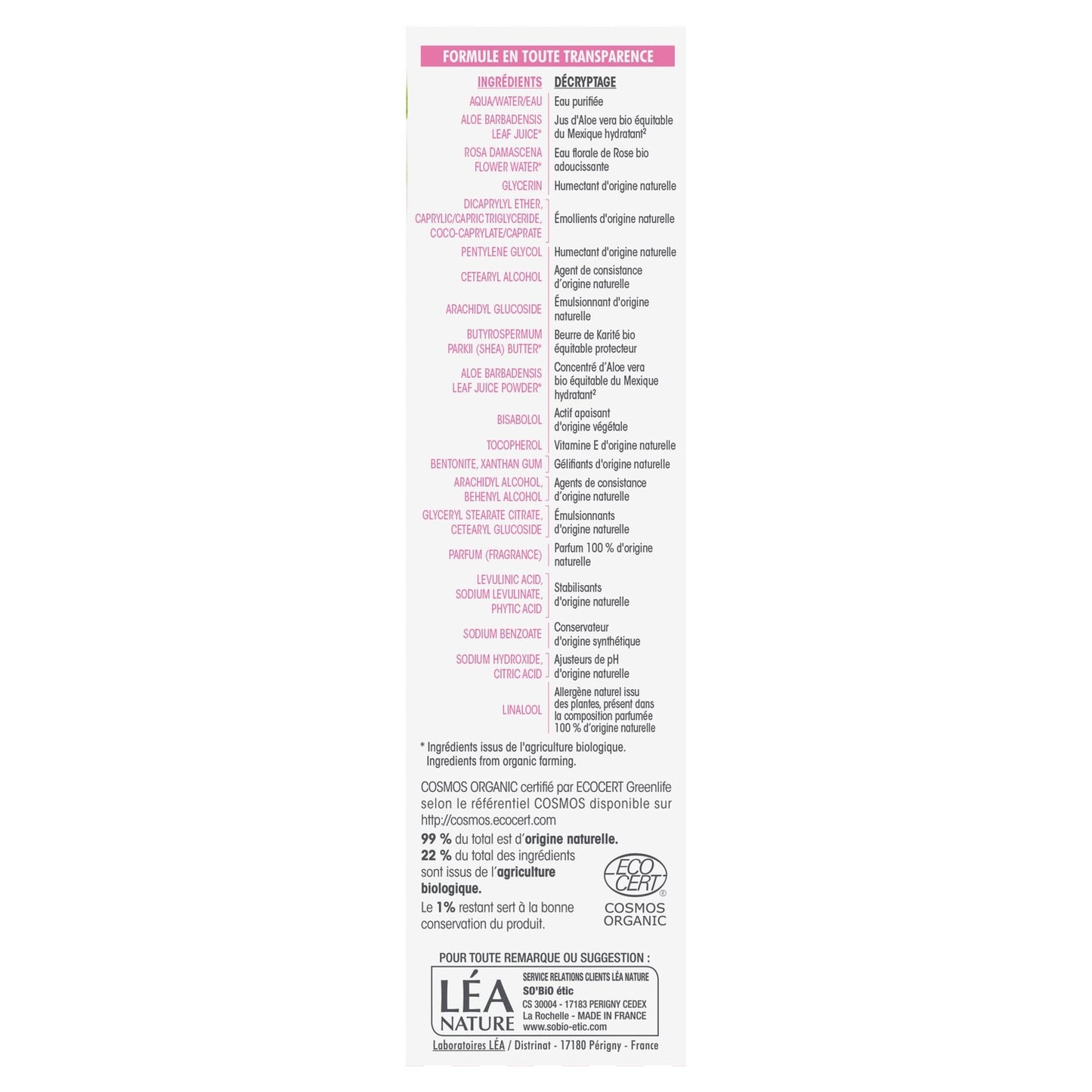 SO BIO ETIC 5 in 1 Dermo-Defense Feuchtigkeitsspendende Gesichtscreme mit Bio-Aloe Vera