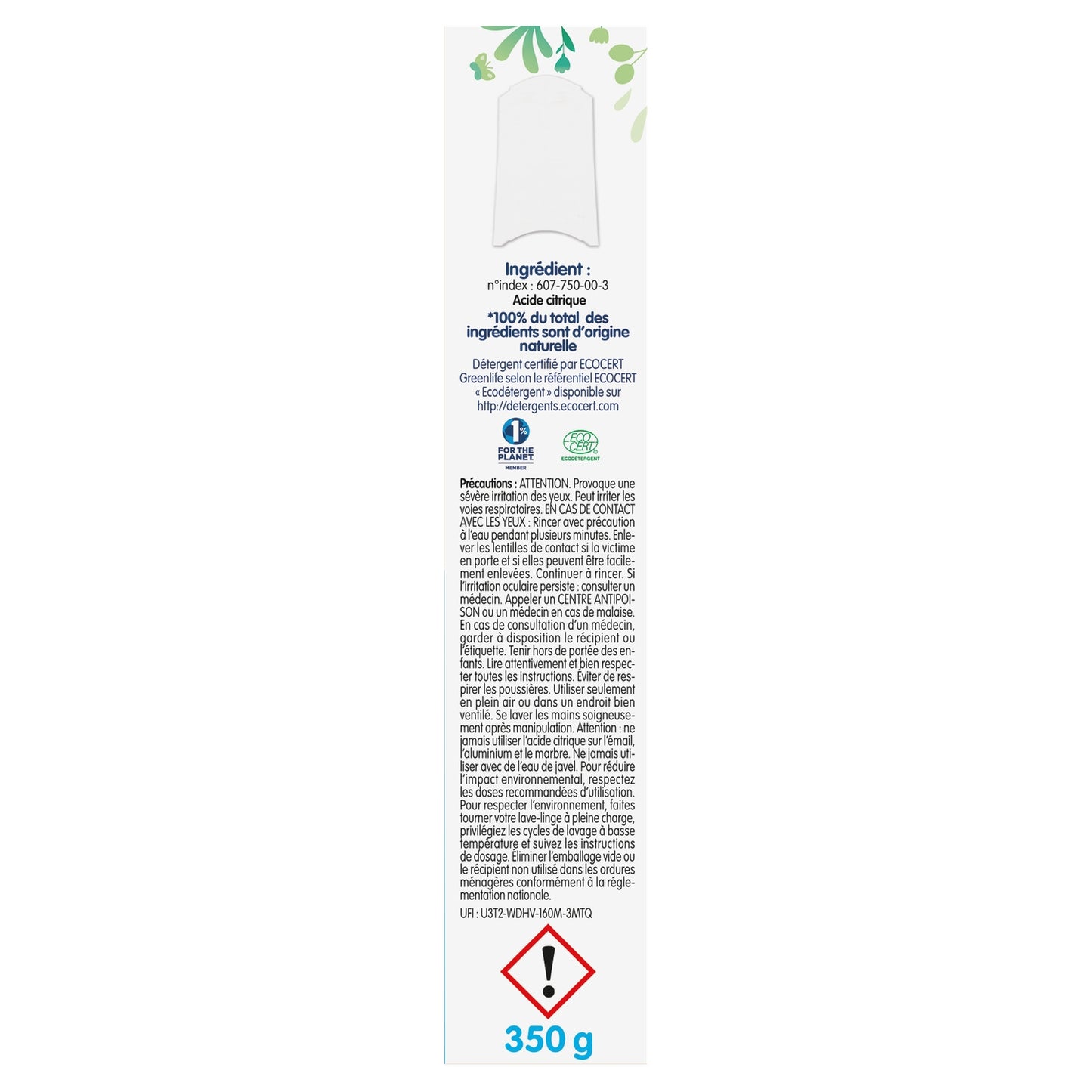 Détartrant Acide Citrique Multi-usage Ecocert Bio BIOVIE 