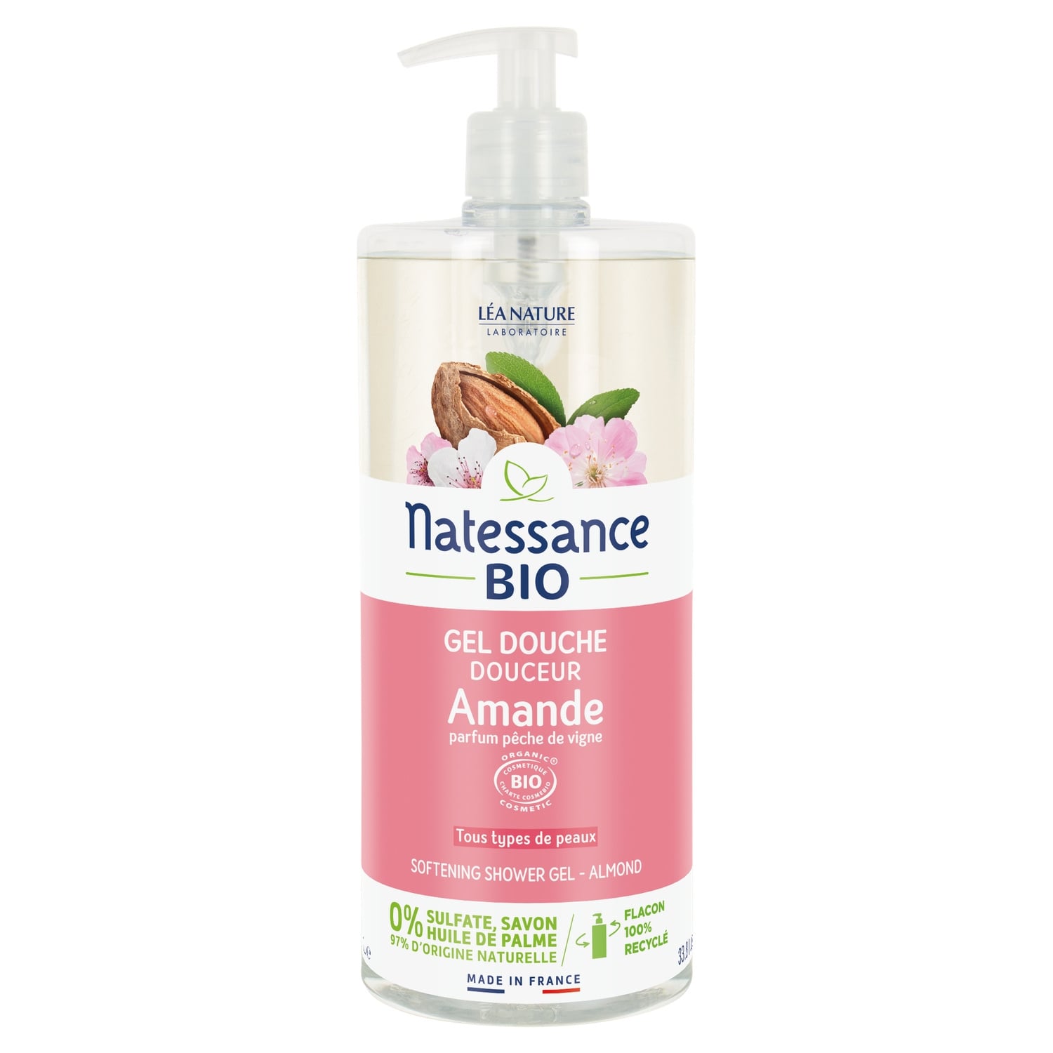 Gel douche Corps Adoucissante à l'Amande Bio NATESSANCE 