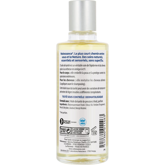 Face Body Hair Oil Protects and Repairs Shea, Organic NATESSANCE