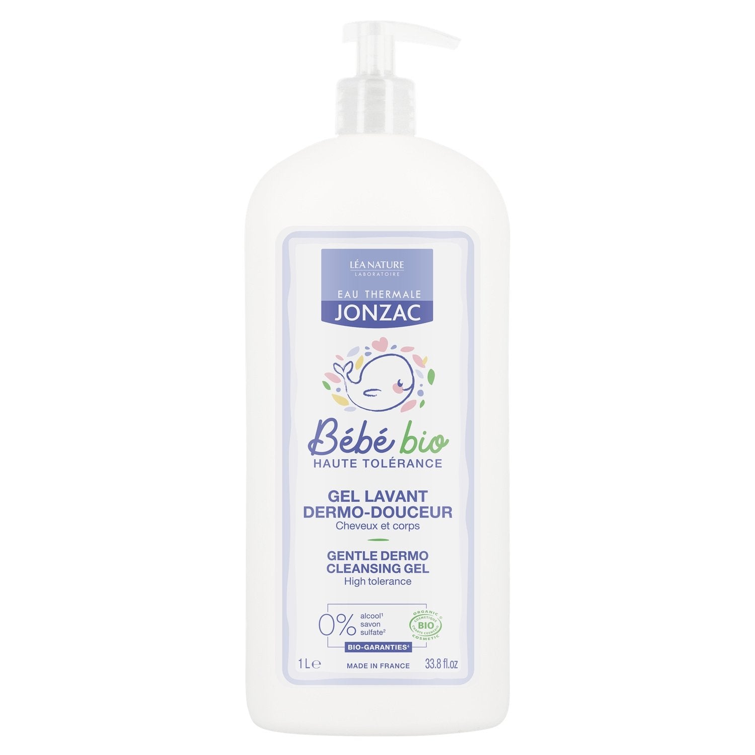 Gel Douche Bébé Hypoallergénique Bio EAU THERMALE JONZAC la pompe d'1L