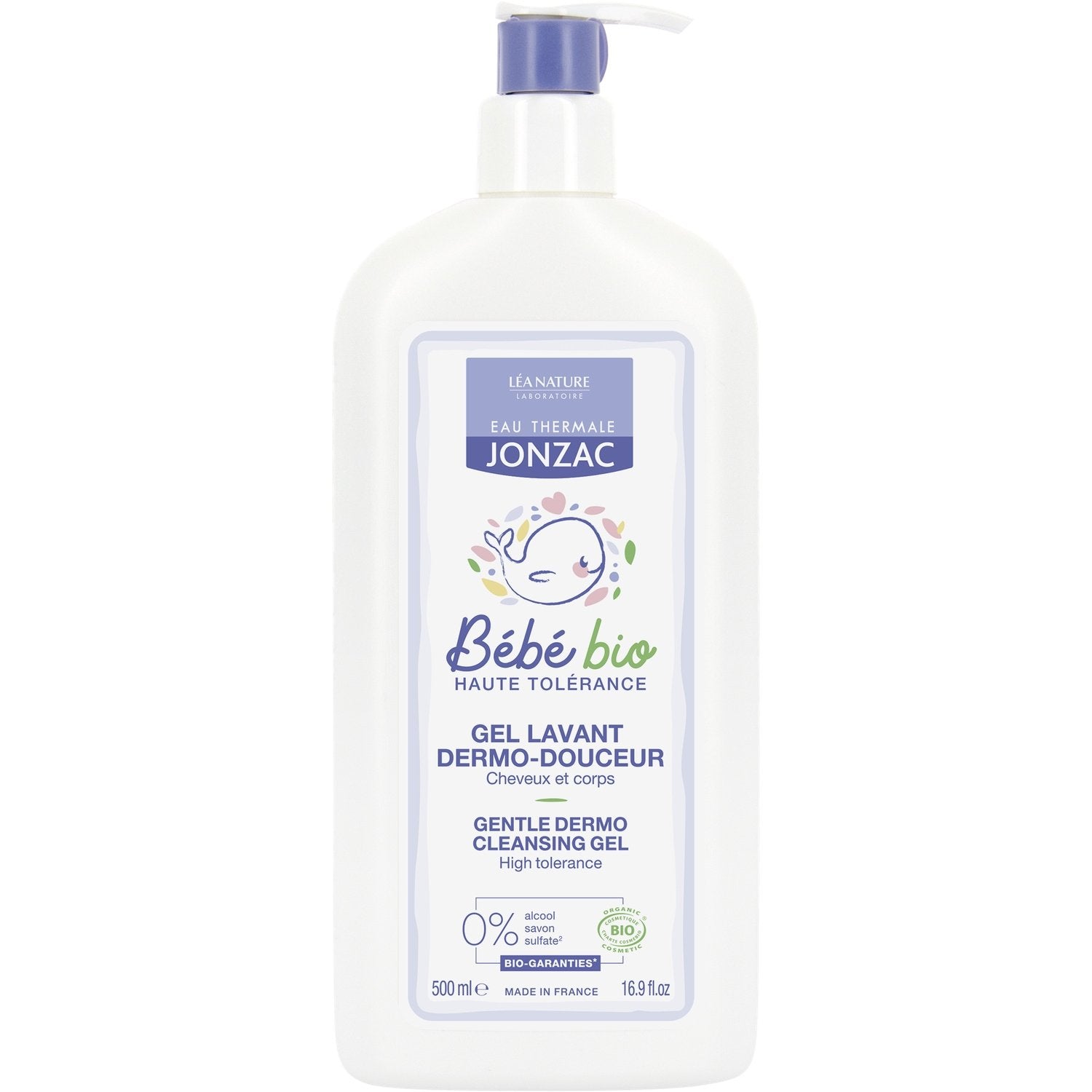 Gel Douche Bébé Dermo Douceur Bio EAU THERMALE JONZAC la pompe de 500mL