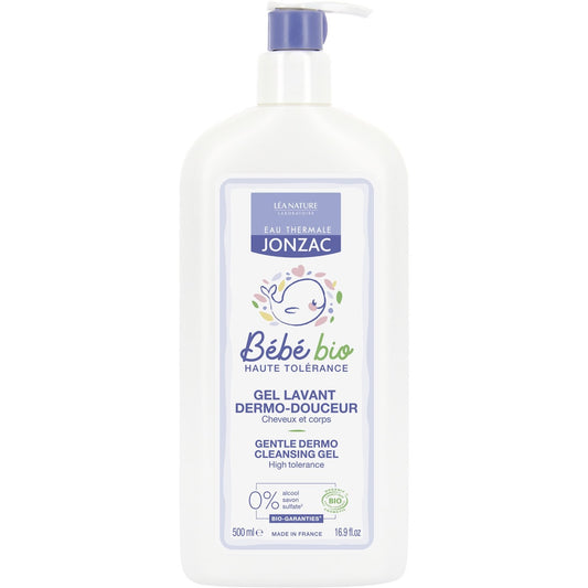 Gel Douche Bébé Dermo Douceur Bio EAU THERMALE JONZAC la pompe de 500mL