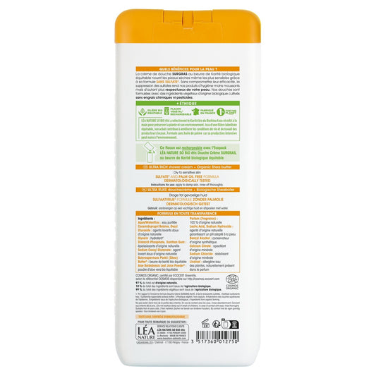 SO'BIO ETIC Organic Shea Butter Sulfate-Free Superfatted Shower Cream