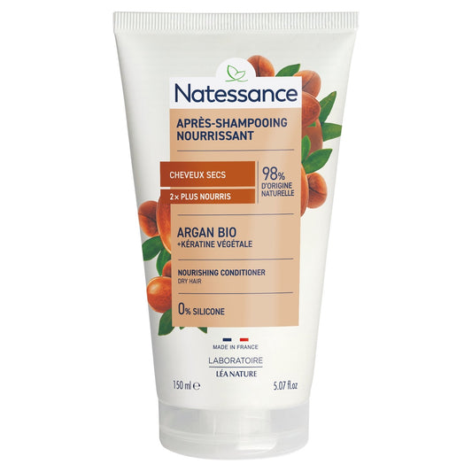 Après-Shampoing Nutrition Intense Cheveux Affaiblis Argan et Kératine Végétale Bio LEA NATURE l'après-shampoing de 150mL
