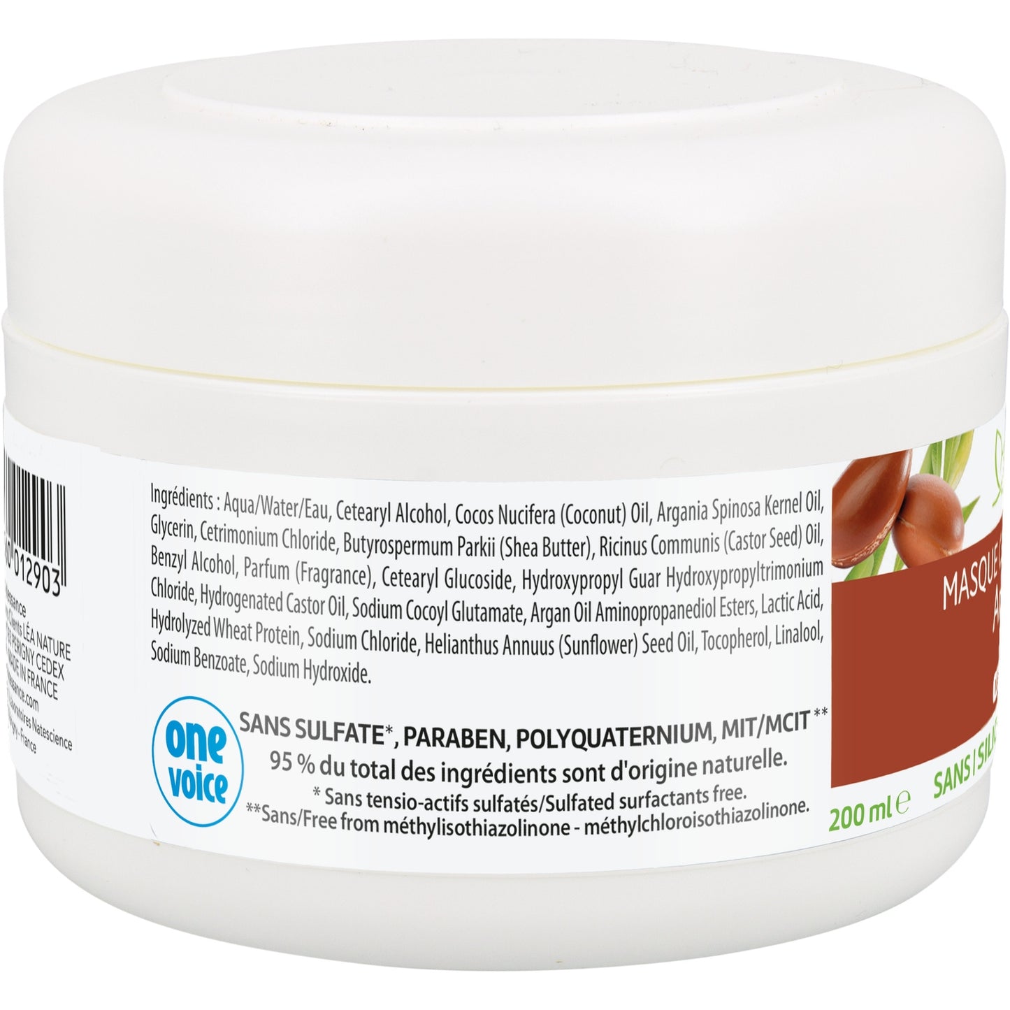 LEA NATURE Maske für trockenes und strapaziertes Haar mit Arganöl und pflanzlichem Keratin