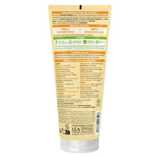 SO'BIO ETIC Nourishing Conditioner for Dry Hair with Organic Shea Butter and Argan Ceramides