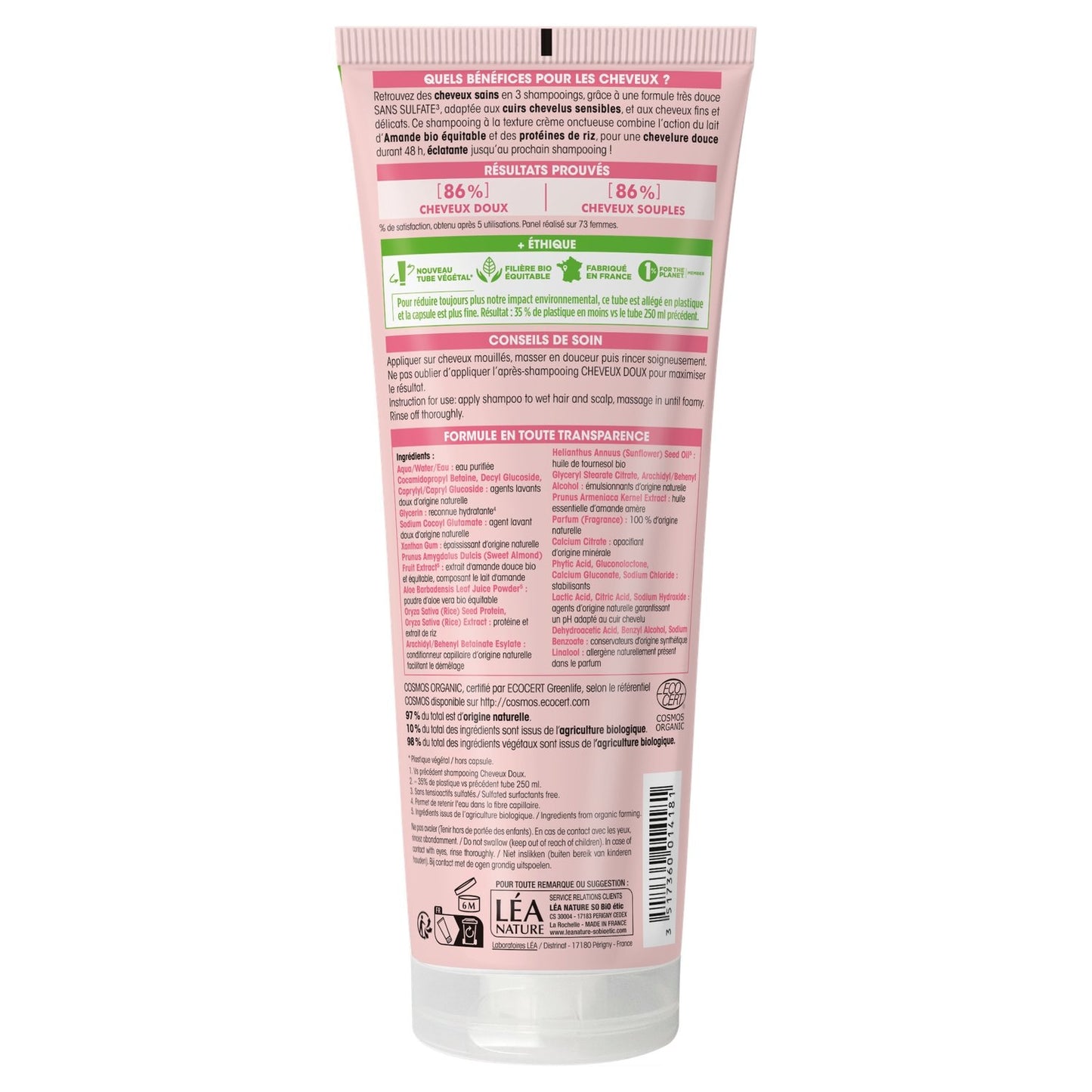 SO'BIO ETIC Bio Fairtrade Mandel Sanftes Haarshampoo