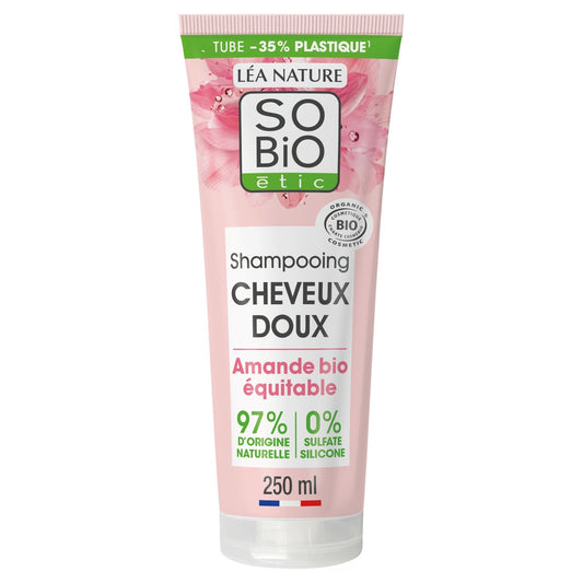 Shampoing Cheveux Doux Amande Bio Équitable SO'BIO ETIC Le tube de 250 mL