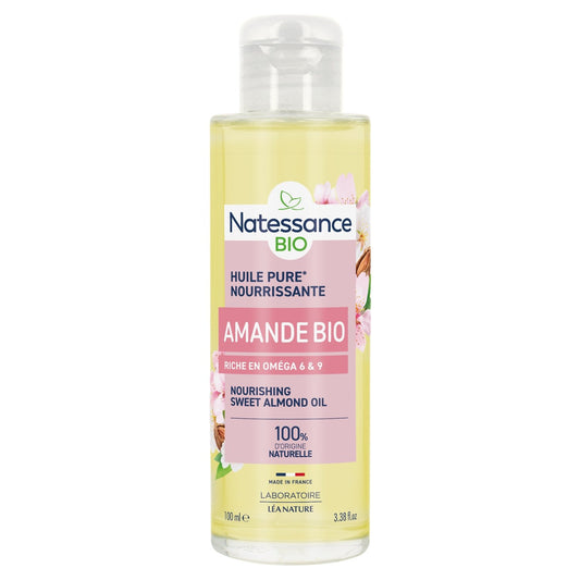Huile Corps Cheveux Peau Sèche et Sensible Assouplit et Apaise Amande Douce Bio LEA NATURE le flacon de 100mL