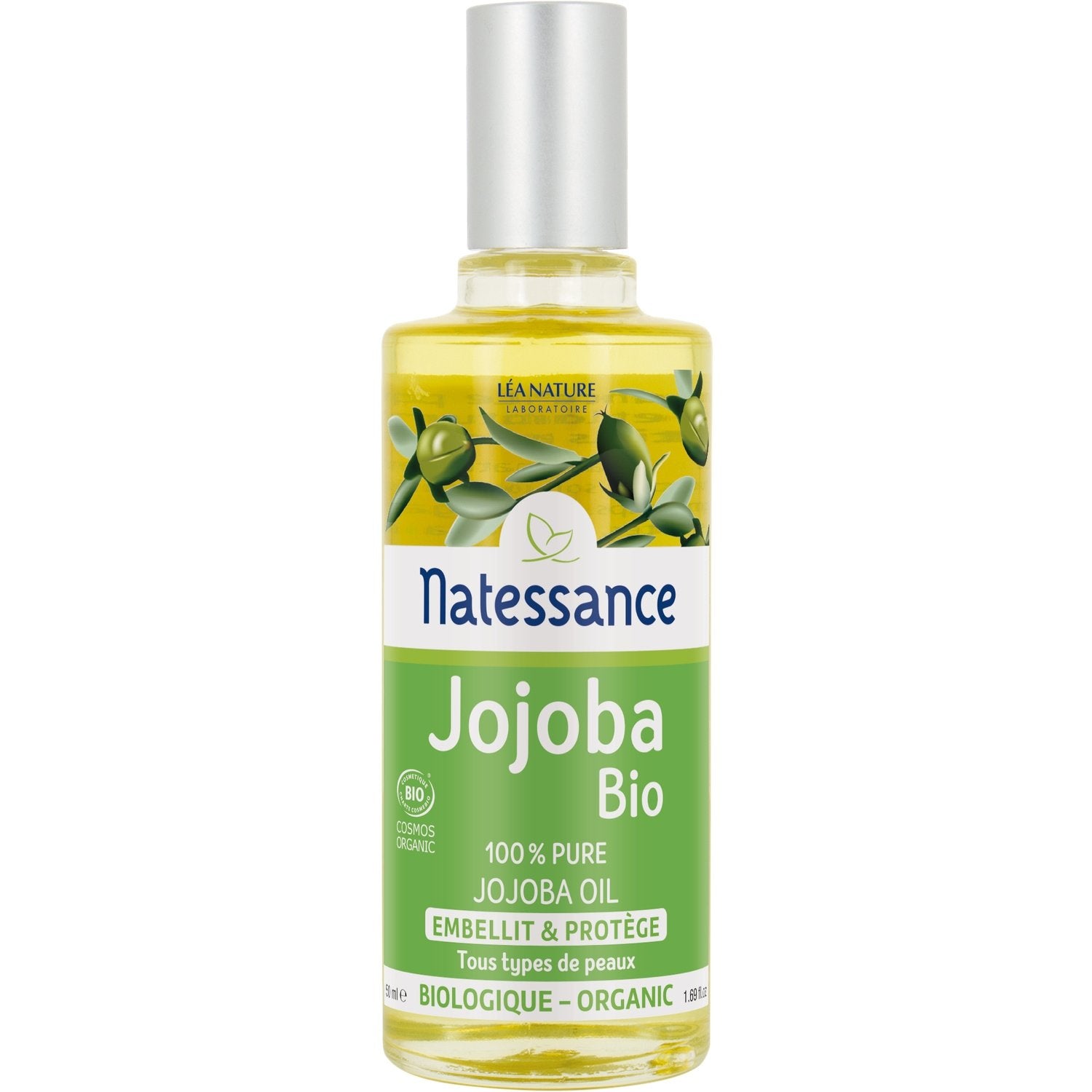 Huile Corps Cheveux Peau Sèche Nourrissante et Régénérante Jojoba Bio LEA NATURE le flacon de 50mL