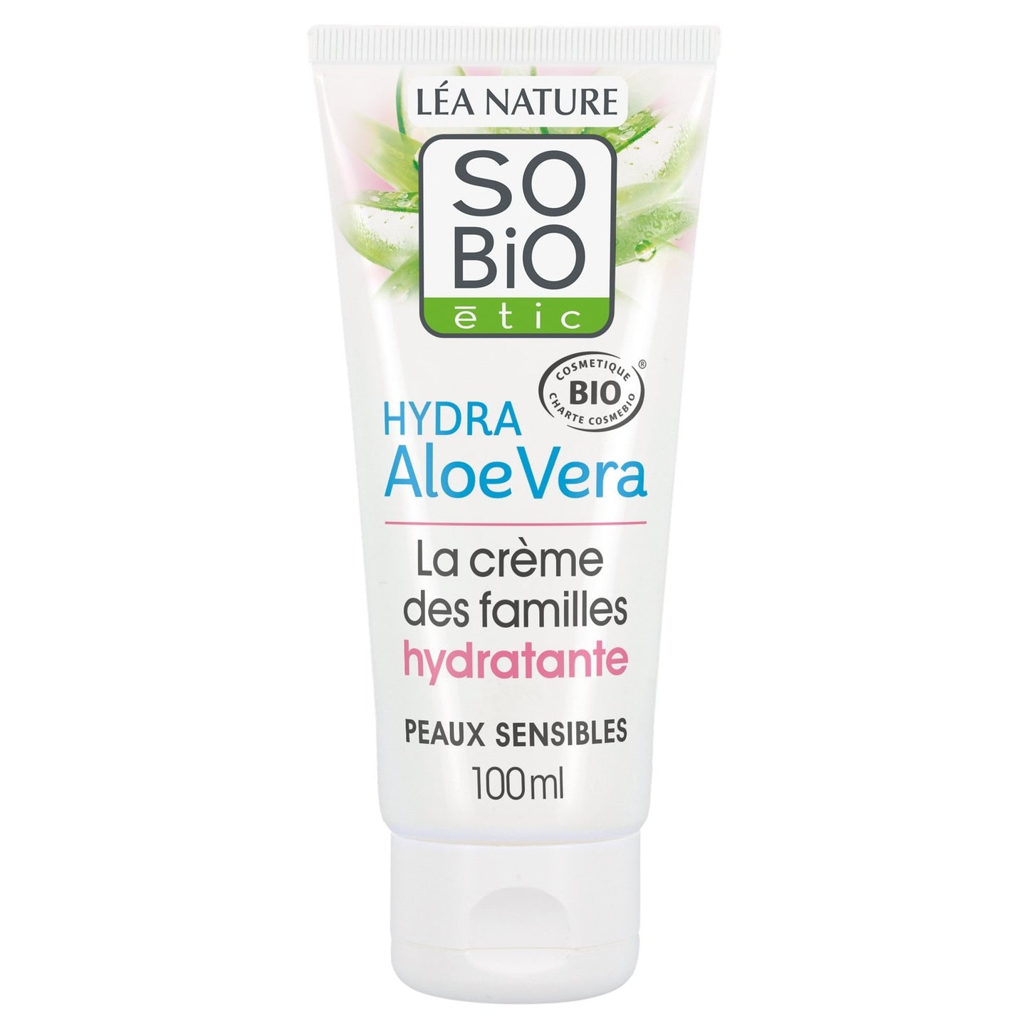 Crème à l'Aloe Vera Peaux Sensibles et Réactives Bio la Crème des Familles SO'BIO ETIC Le tube de 100 mL