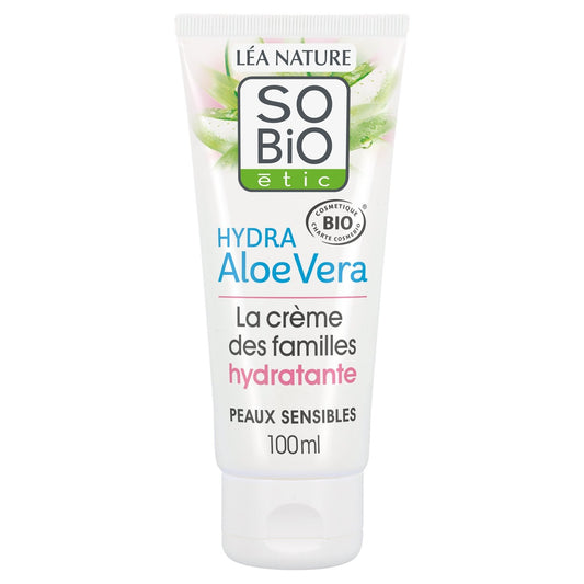 Crème à l'Aloe Vera Peaux Sensibles et Réactives Bio la Crème des Familles SO'BIO ETIC Le tube de 100 mL