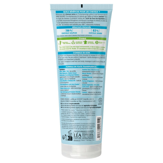 Moisturizing Shampoo for All Hair Types with Organic, Fairtrade Coconut and Silicone SO'BIO ETIC