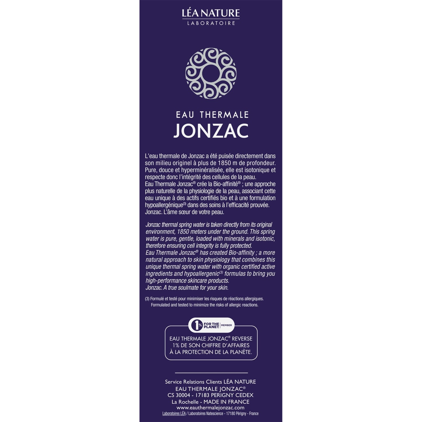 Après-rasage Jonzac LEA NATURE 