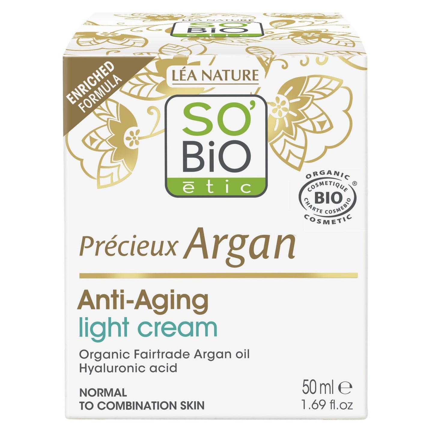 Crème Anti-Âge Légère Jour Précieux Argan Bio SO BIO ETIC