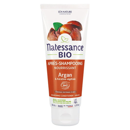 Après-Shampoing Nourrissant Cheveux Secs à l'Argan Bio et Kératine Végétale LEA NATURE l'après-shampoing de 200mL