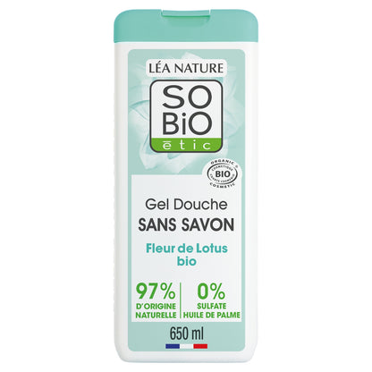 Gel douche Apaisant Fleur de Lotus Bio Sans Savon SO'BIO ETIC 