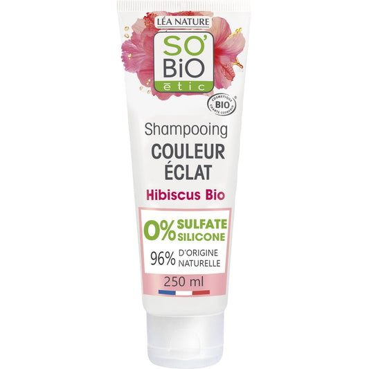 Shampoing Couleur Cheveux Colorés Ou Méchés Hibiscus Bio et Silicone SO BIO ETIC
