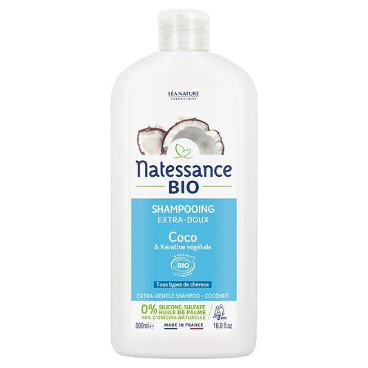 Shampoing Cheveux Normaux Extra Doux à la Coco Bio et Kératine Végétale LEA NATURE