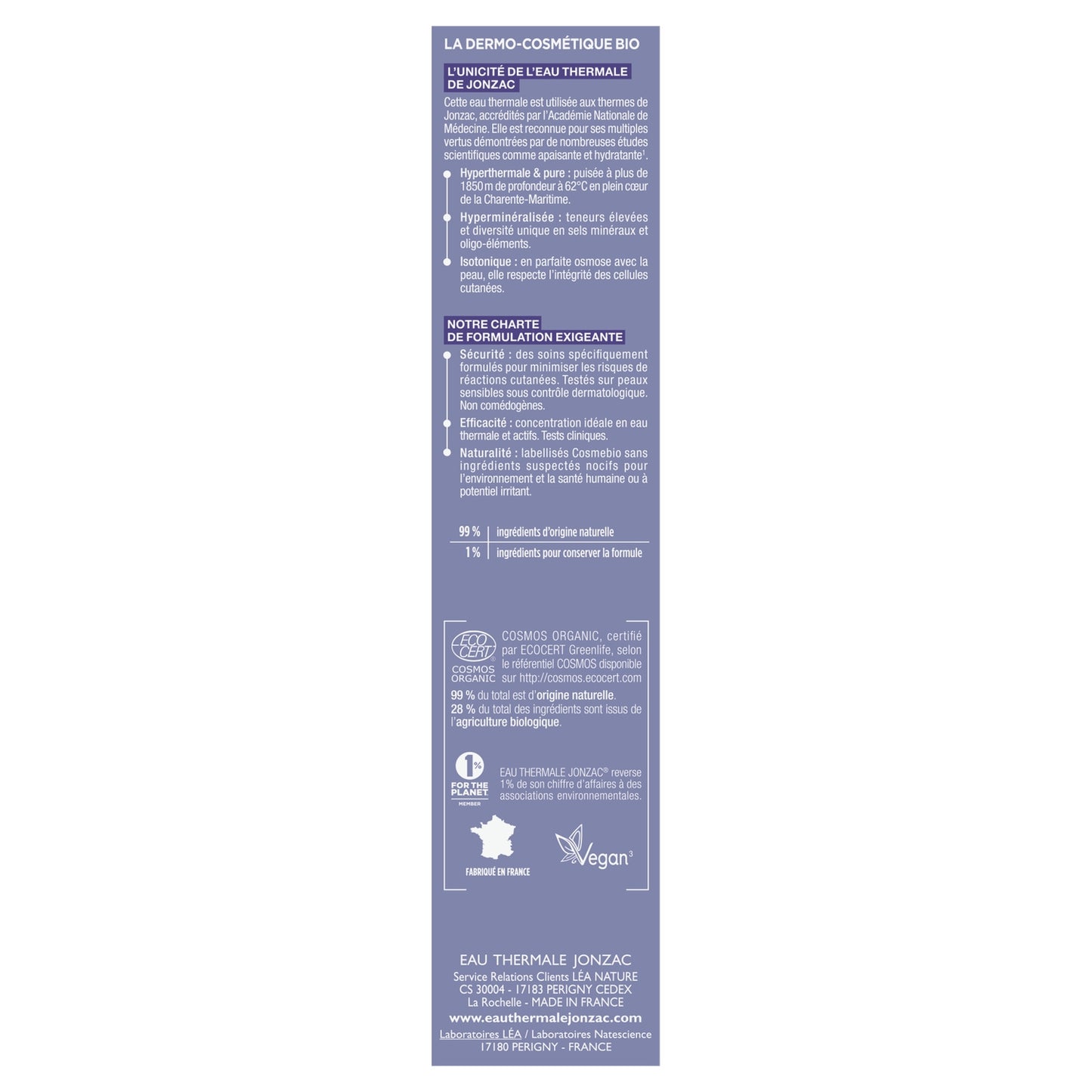 Purifying Anti-Imperfection Treatment Jonzac Organic Thermal Water LEA NATURE