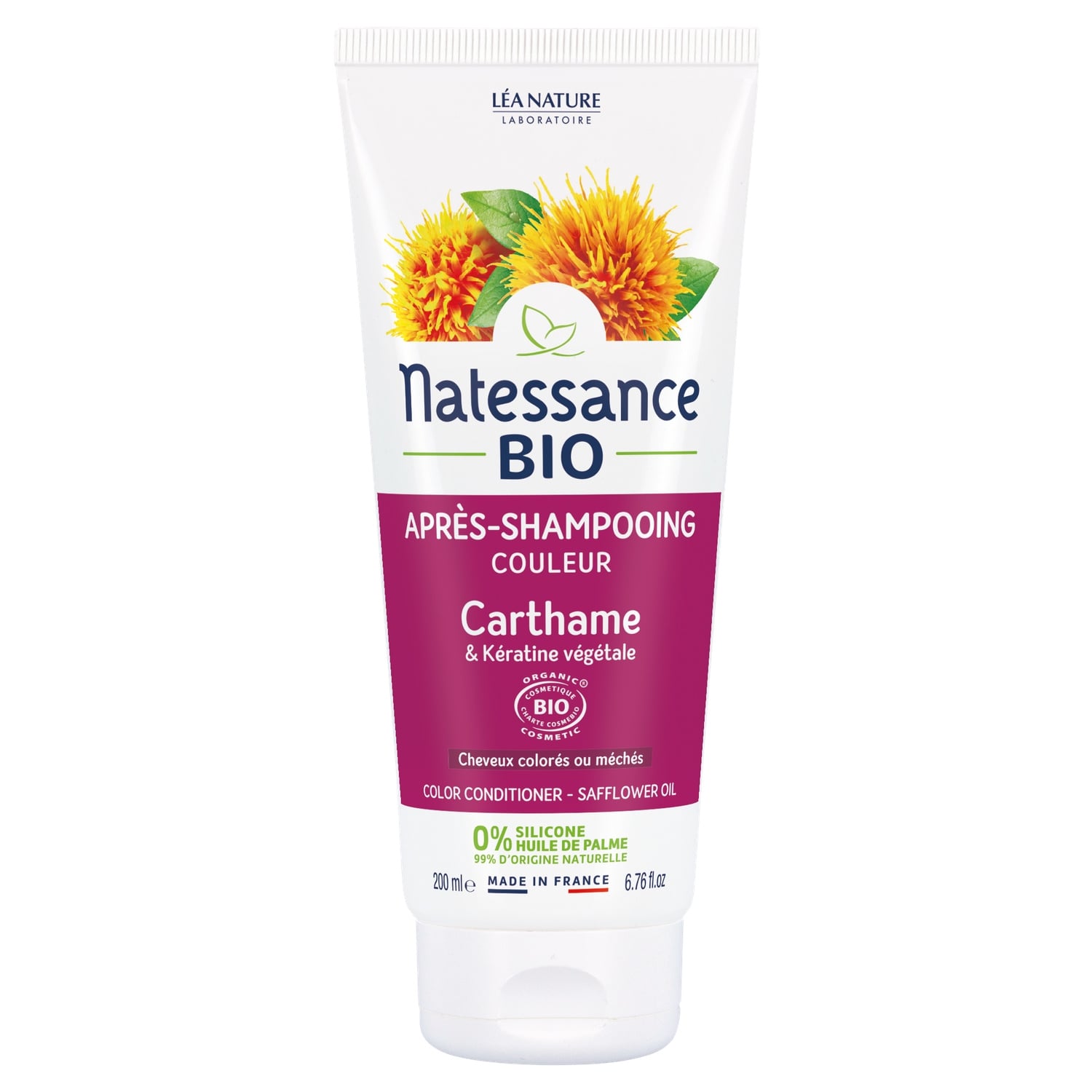 Après-shampoing Cheveux Colorés Carthame et Kératine Végétale Bio LEA NATURE 