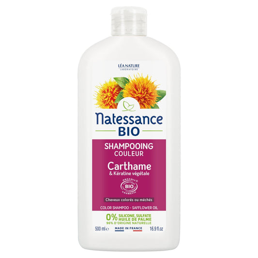 Shampoing Cheveux Colorés Couleur Carthame Bio et Kératine Végétale LEA NATURE le flacon de 500mL