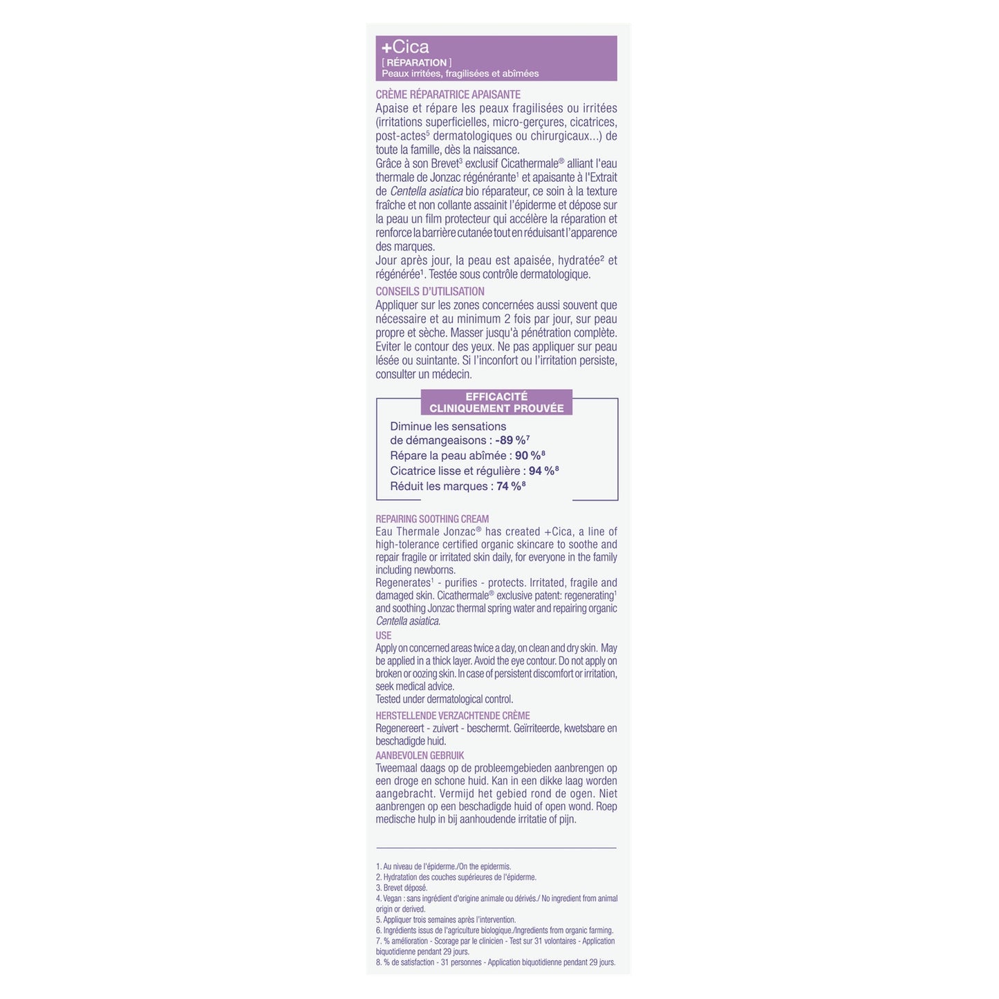 Jonzac Thermalwasser-Gesichtscreme für gereizte Haut, beruhigende Reparatur + Cica