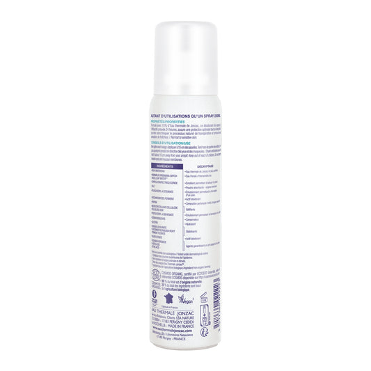 Women's 24h Freshness High Tolerance Organic Spray Deodorant EAU THERMALE JONZAC