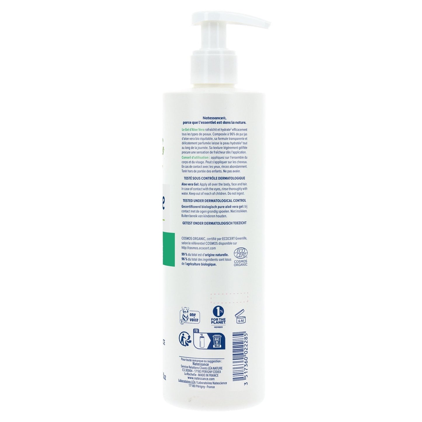 Gesicht Körper Haar Gel 0% Silikon Bio Aloe Vera Matessance LEA NATURE