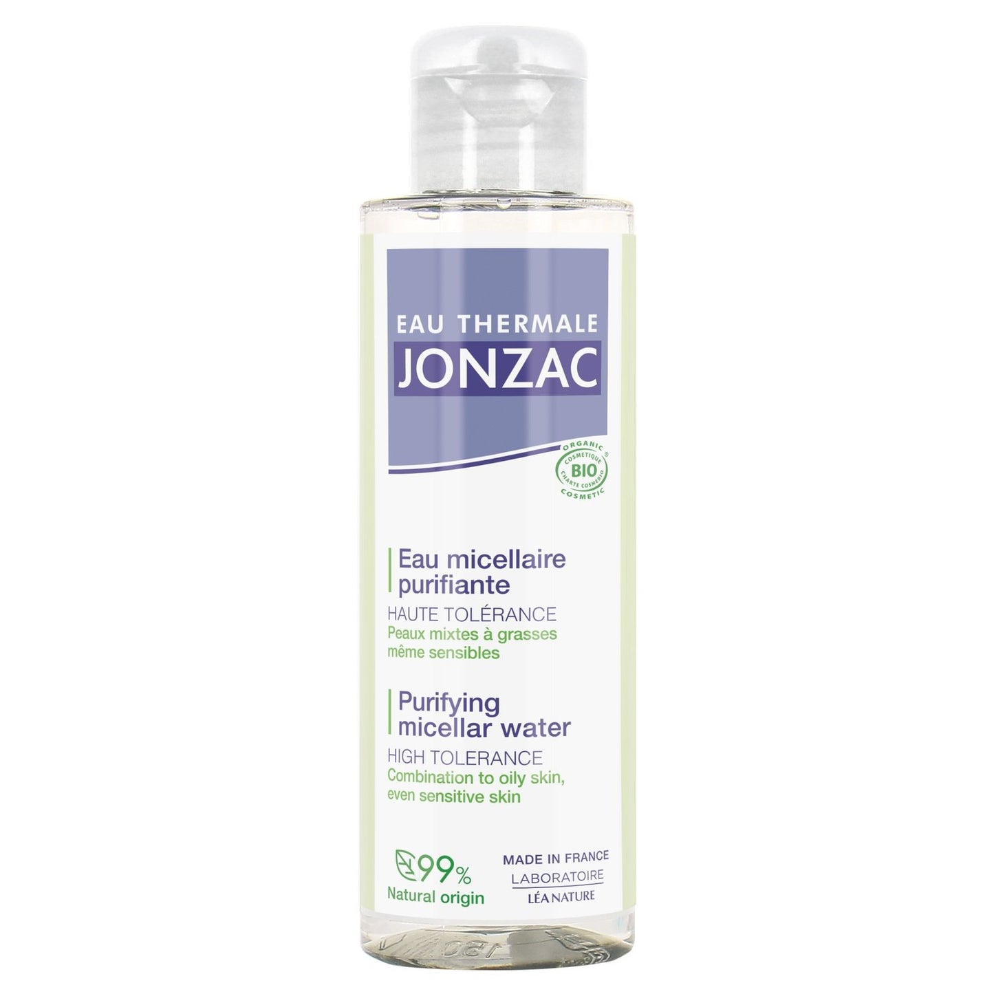 Eau Micellaire Visage Peau Mixte à Grasse Purifiante 0% Alcool Bio EAU THERMALE JONZAC le flacon de 100mL