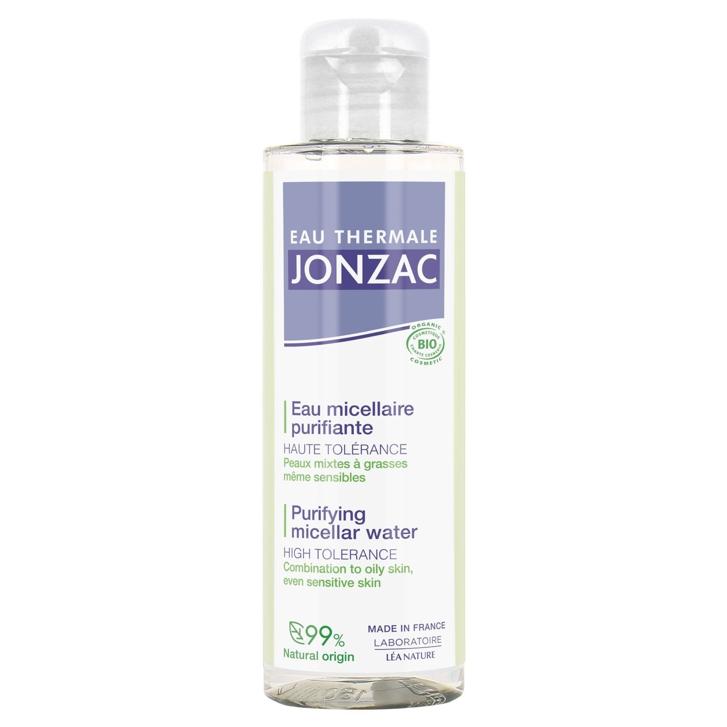 Eau Micellaire Visage Peau Mixte à Grasse Purifiante 0% Alcool Bio EAU THERMALE JONZAC le flacon de 100mL