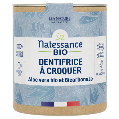 Dentifrice à Croquer Aloe Vera & Bicarbonate de Sodium Fraîcheur Bio NATESSANCE