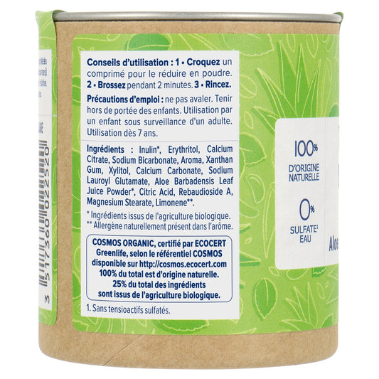 Dentifrice A Croquer Aloe Vera & Menthe Bio NATESSANCE