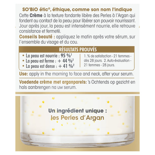 Crème Nutritive Peaux Matures Jour Précieux Argan Bio SO'BIO ETIC