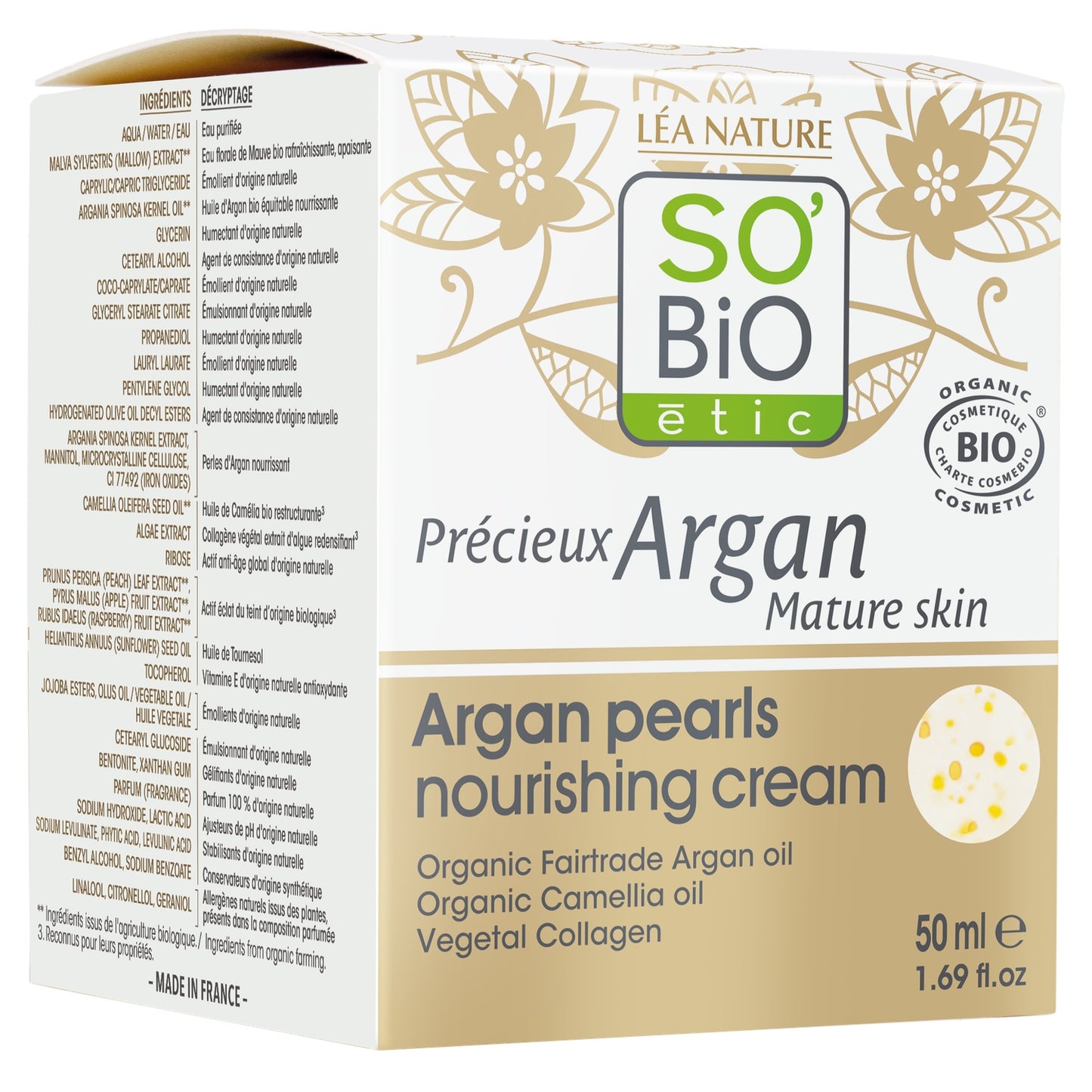Nährcreme für reife Haut Precious Day Bio-Argan SO'BIO ETIC