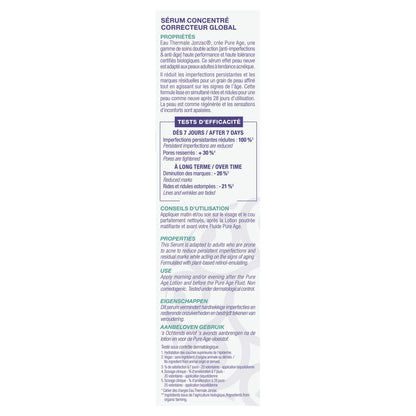 Sérum Visage Anti-Imperfections Anti-Âge Rétinol-Like Végétal Pure Age Bio EAU THERMALE JONZAC