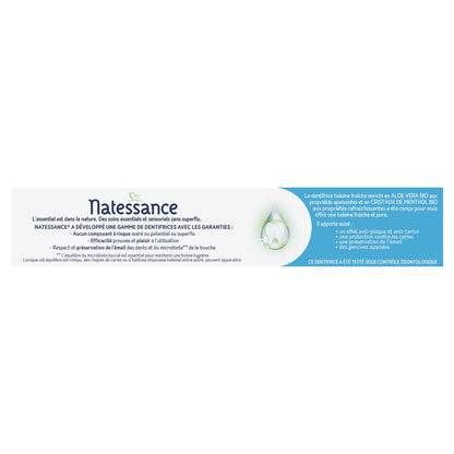 NATESSANCE Bio-Aloe Vera und Minze Zahnpasta für frischen Atem