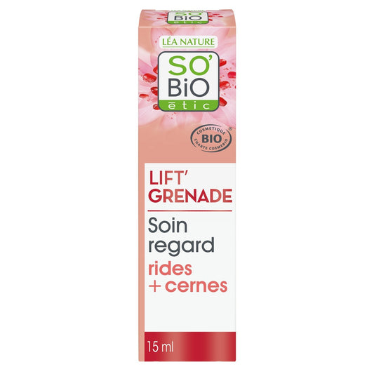 Soin Contour des Yeux Anti Rides et Anti Cernes Lift'grenade Bio SO'BIO ETIC le tube de 15 mL