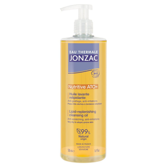 Huile de Douche Corps Peaux Très Sèches à Tendance Atopique Apaise et Nourrit Sans Savon Sans Sulfate Bio EAU THERMALE JONZAC