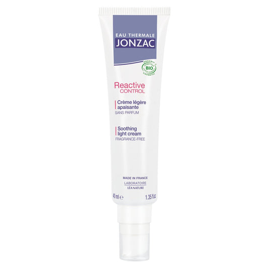 Crème Légère Apaisante Visage Peau Intolérantes et Sensibles Réactive Control Bio EAU THERMALE JONZAC le tube de 40ml