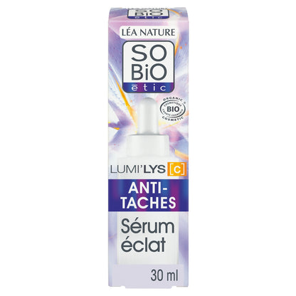 Sérum Eclat Anti-taches Expert LumiLys Vitamine C Bulbes de Lys Bio SO'BIO ETIC 